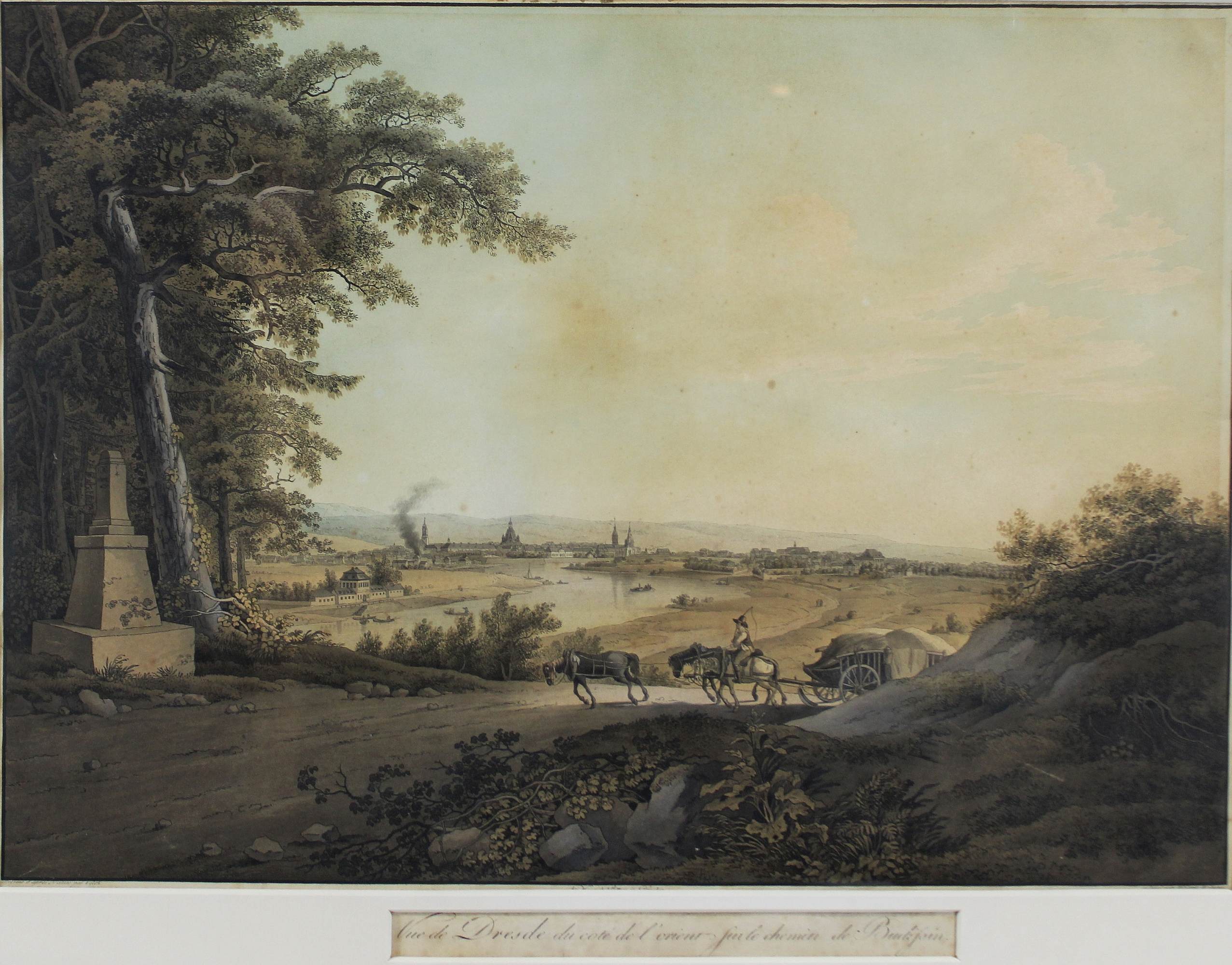 Johann Friedrich Wizani (deutsch, 1770 - 1835), Gesamtansicht von der Bautzener Straße