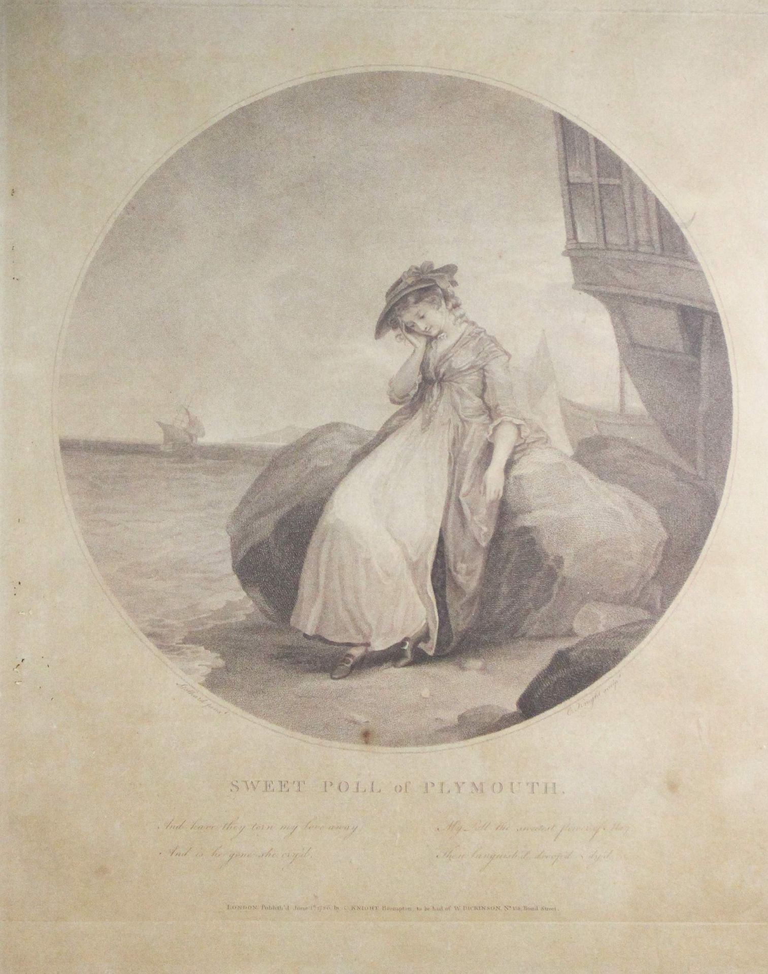 Sweet Poll of Plymouth, Radierung, gestochen von C. Knight nach einem Entwurf von Thomas Stothard