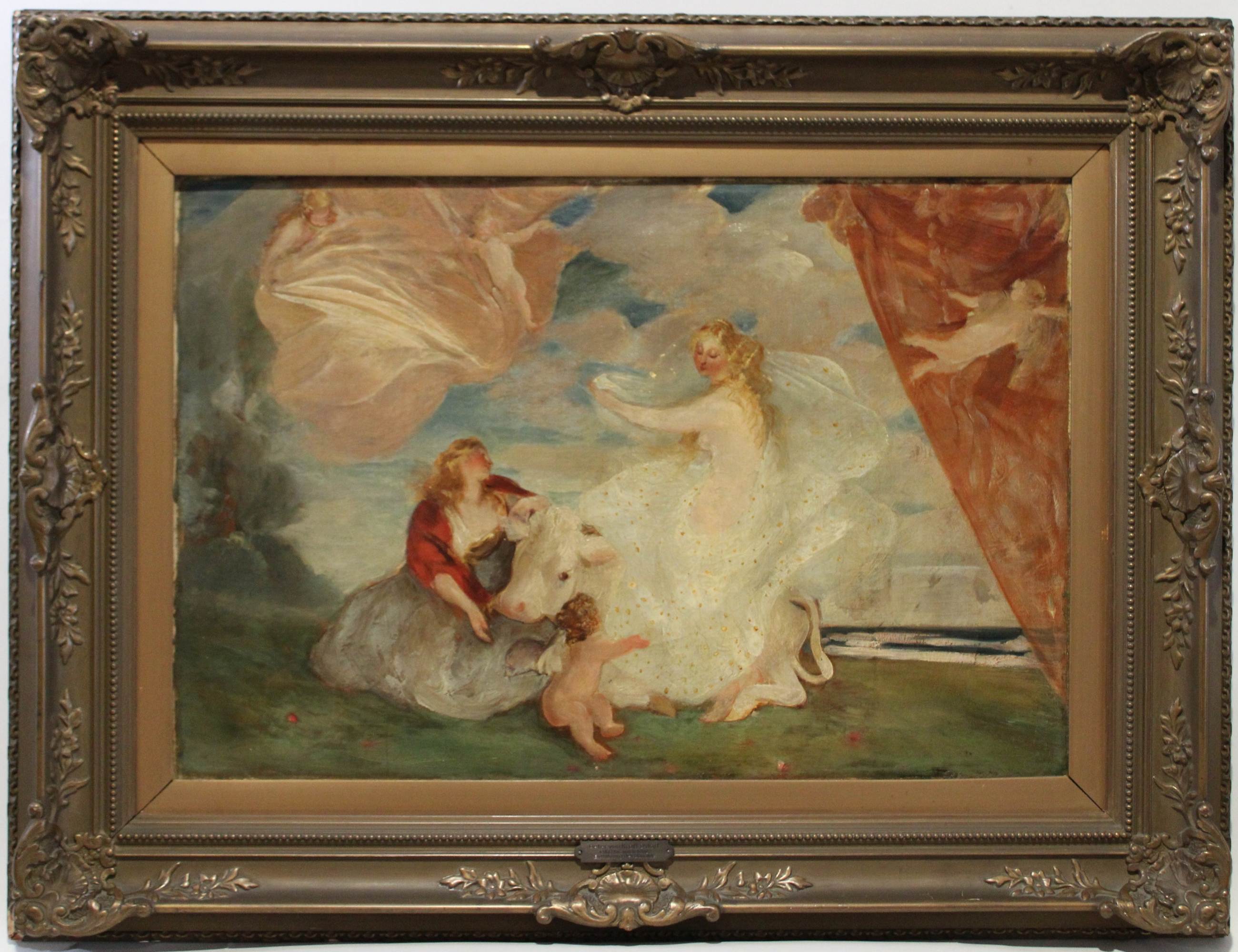 Peter Krafft (deutsch, 1861-1892), Entführung der Danaide, 19. Jh., Öl auf Leinwand - Image 2 of 2