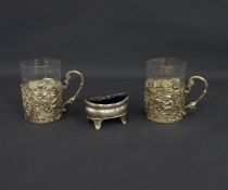 Paar Teegläser mit Silbermontierung