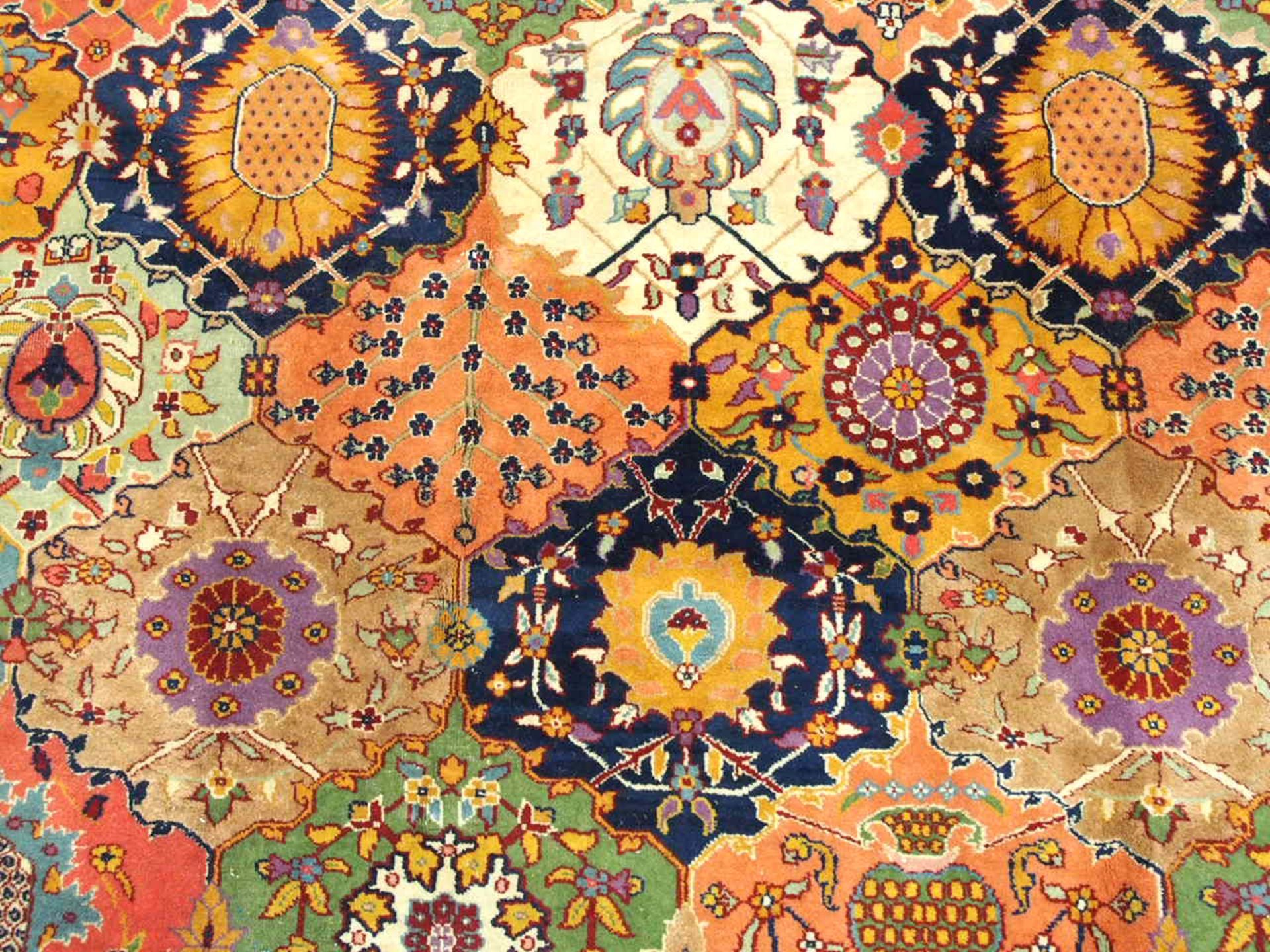 Teppich Indien, 20. Jahrhundert, 360 x 270 cm, Zustand B - Image 3 of 5