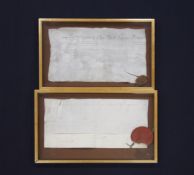 Zwei Urkunden des Königs von Frankreich und des Duc d'Orleans