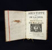 BALZAC, Honoré de: Aristippe ou de la cour