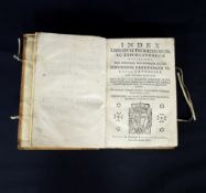 PEREZ DE PRADO, Franciscus: Index librorum prohibitorum ac expurgandorum
