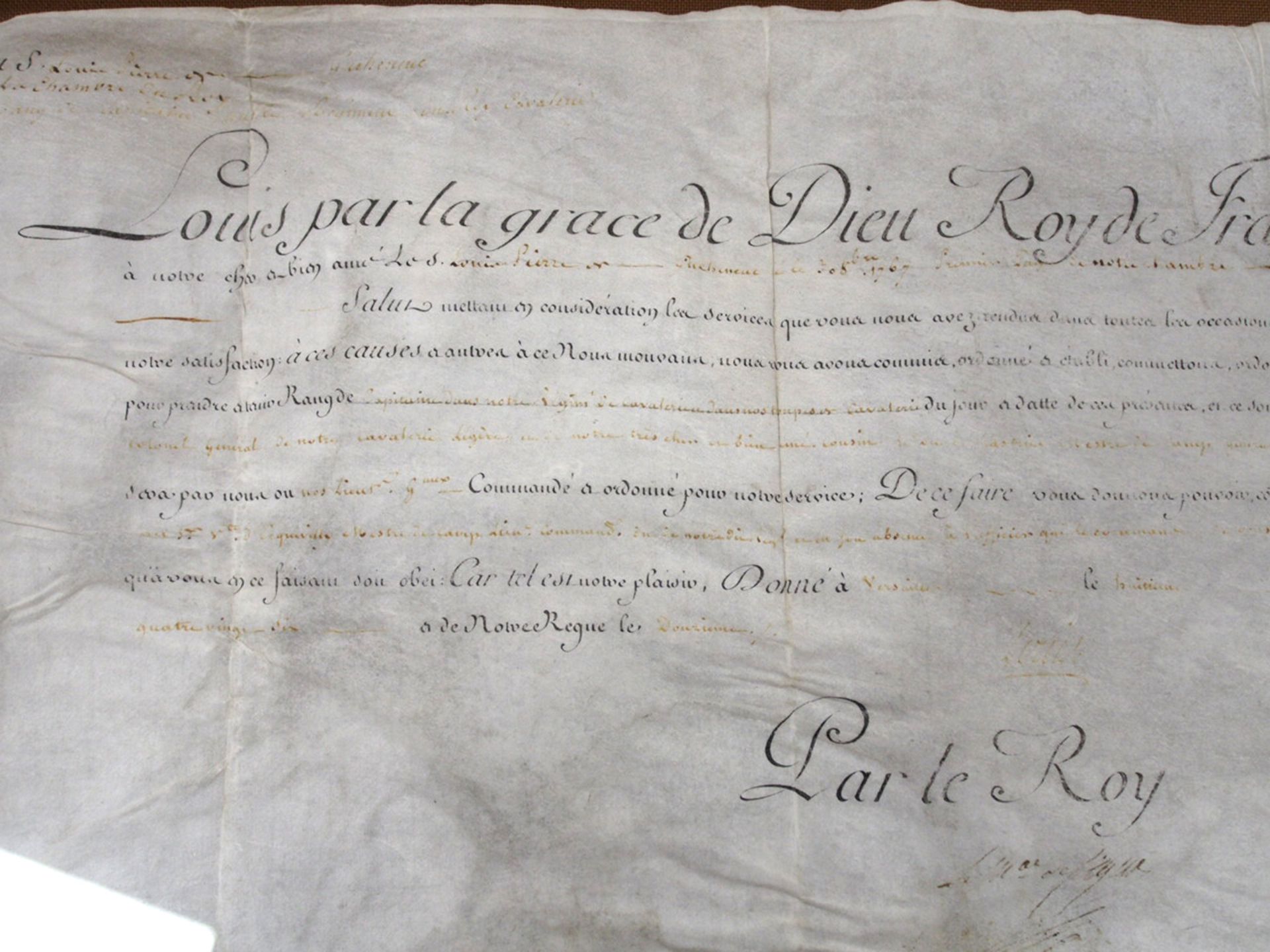 Zwei Urkunden des Königs von Frankreich und des Duc d'Orleans - Bild 3 aus 3