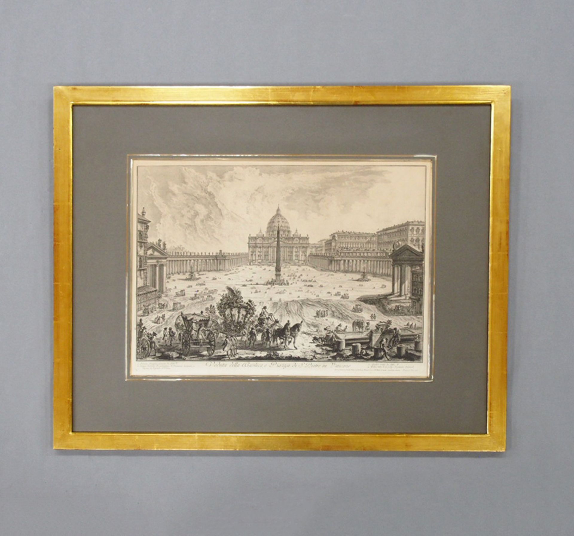 PIRANESI, GiovannI Baptista: Veduta della Basilica e Piazza di S. Pietro in Vaticano