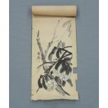 QI, Baishi: Rollbild "Bambusstengel und Blüten"