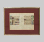 Doppelblatt aus einem Stundenbuch