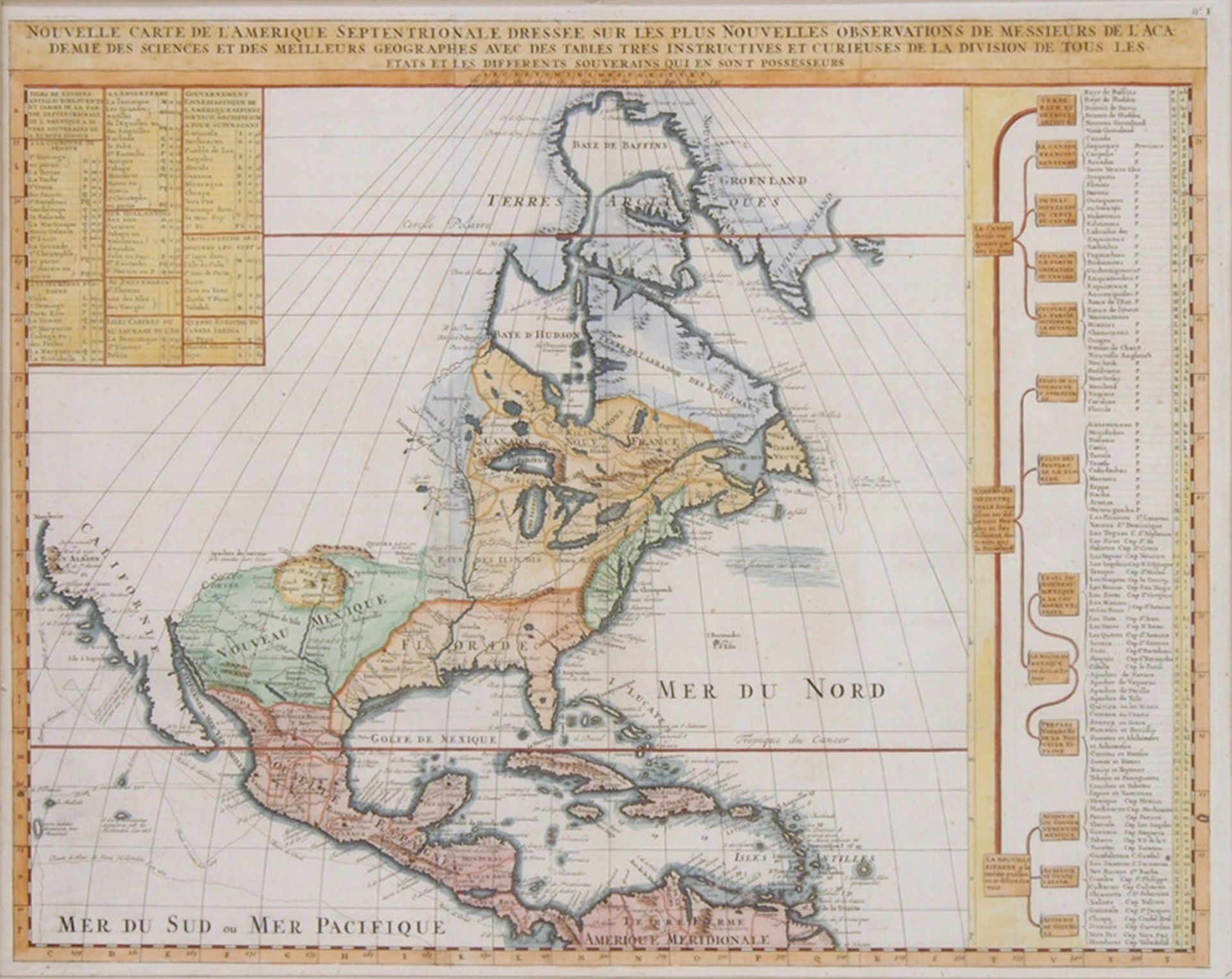 CHATELAIN, Henri Abraham: Nouvelle carte de l'Amerique septentrionale.... - Image 2 of 2