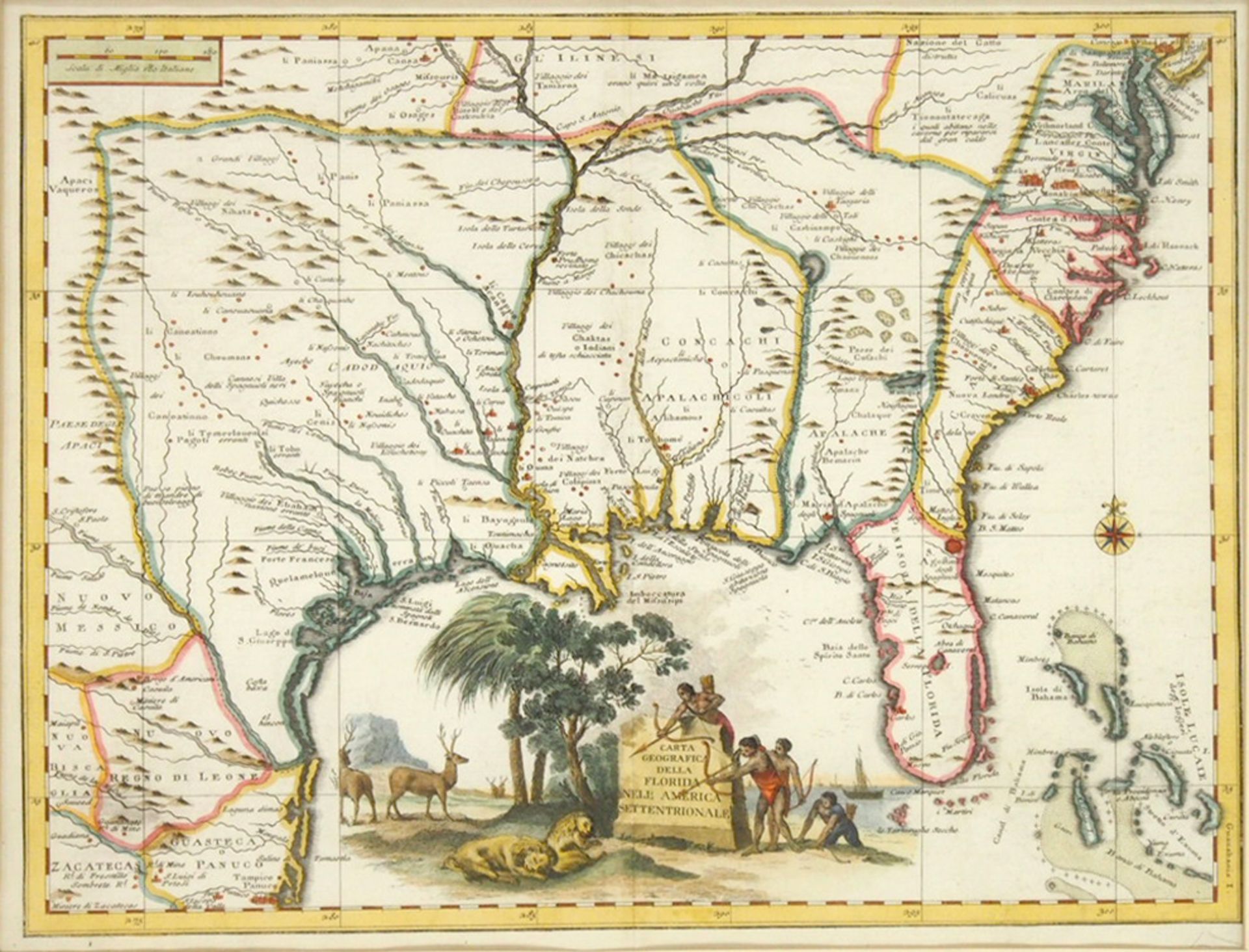 ALBRIZZI, Giambattista: Carta geographica della Florida nelle America settentrionale - Image 2 of 2