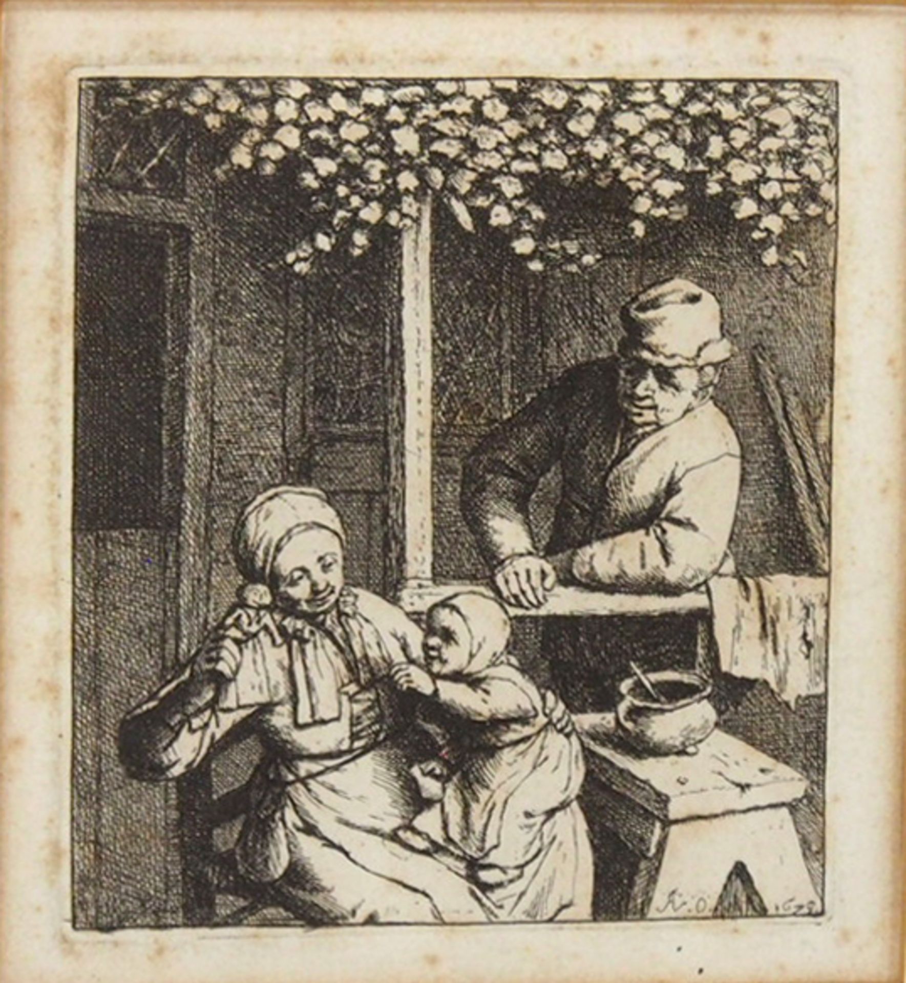 OSTADE, Adriaen van: Die verlangte Puppe - Image 2 of 2