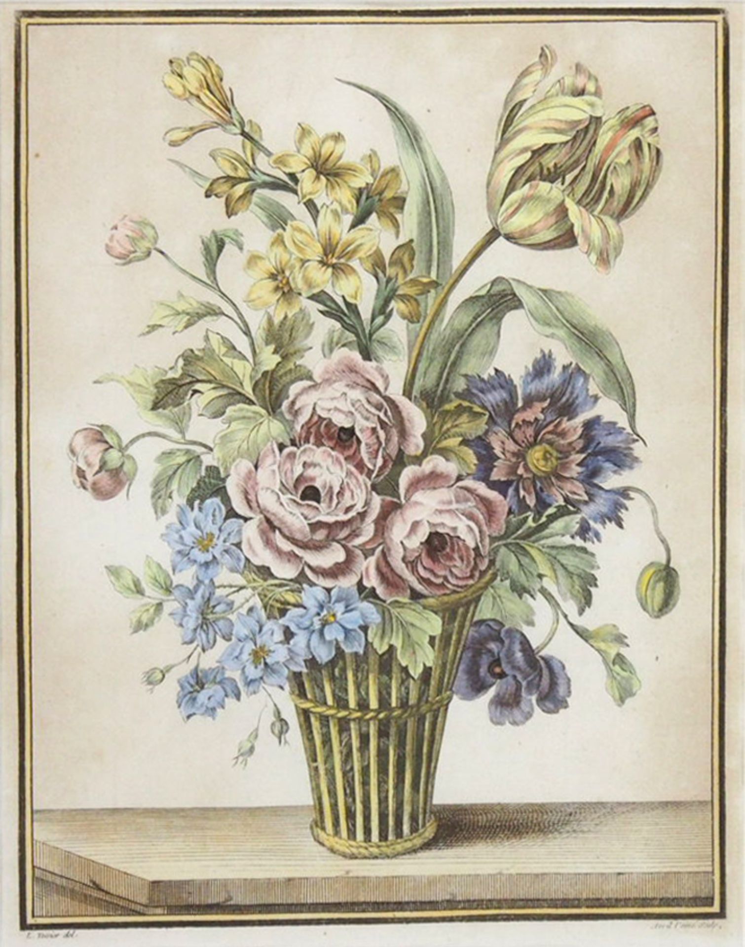 AVRIL, Jean Jacques: Blumenkorb - Image 2 of 2