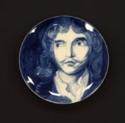 Teller mit Porträt von Jean-Baptiste Molière