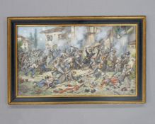 GAUL, Franz Xaver: Angriff der österreichischen Armee auf einen südländischen Ort