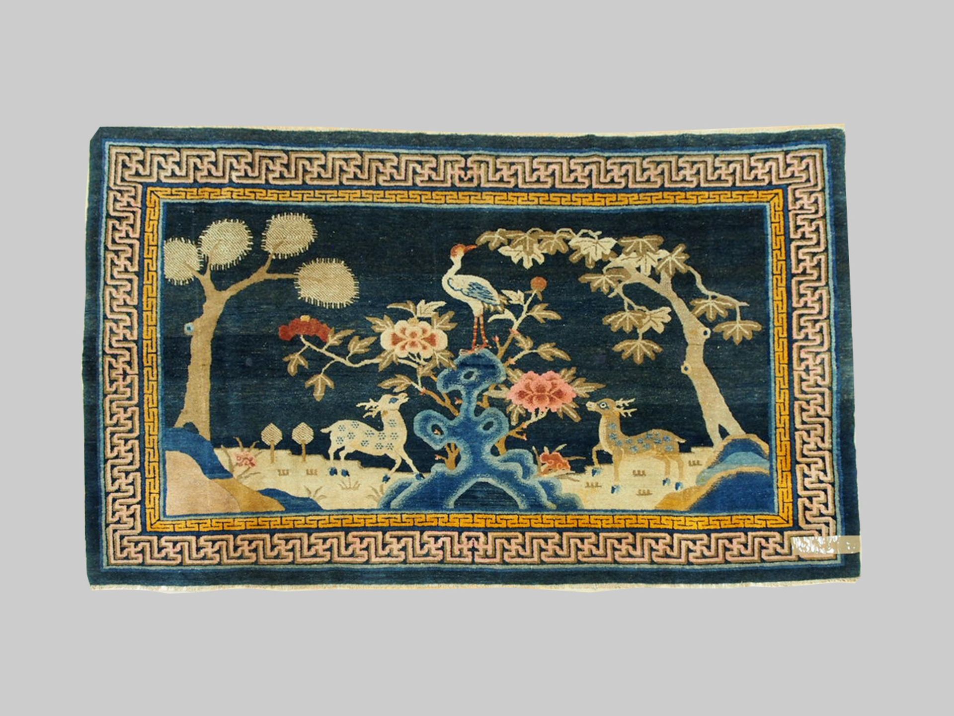 Teppich China, 128 x 200 cm, Zustand B/C, um 1900