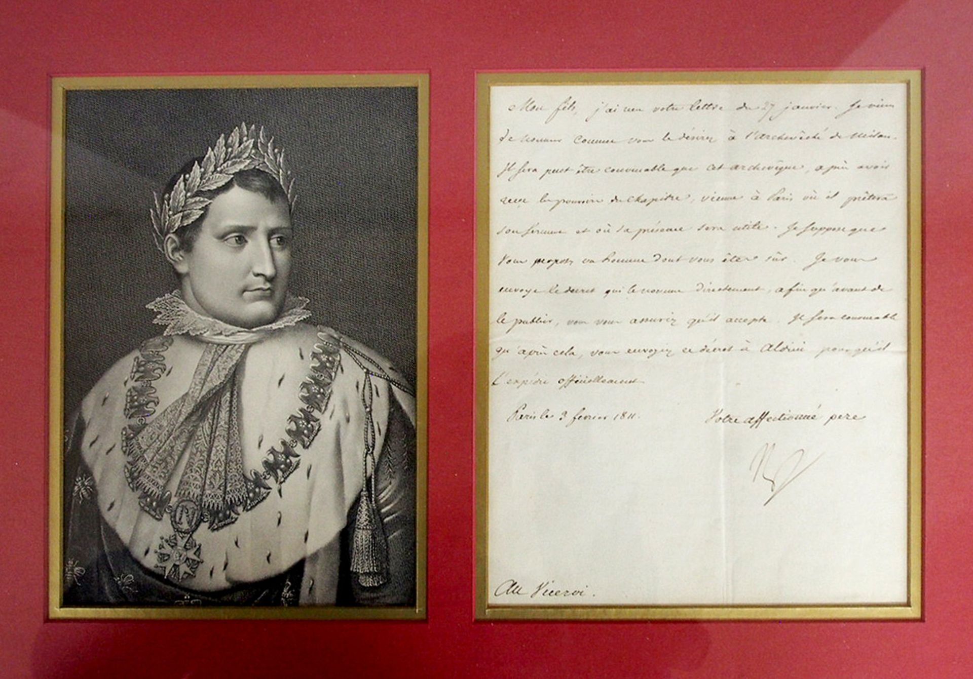 Zwei Briefe des Kaisers Napoleon Bonaparte an seinen Sohn - Bild 3 aus 3