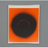 PIENE, Otto: Schwarze Sonne auf Rot