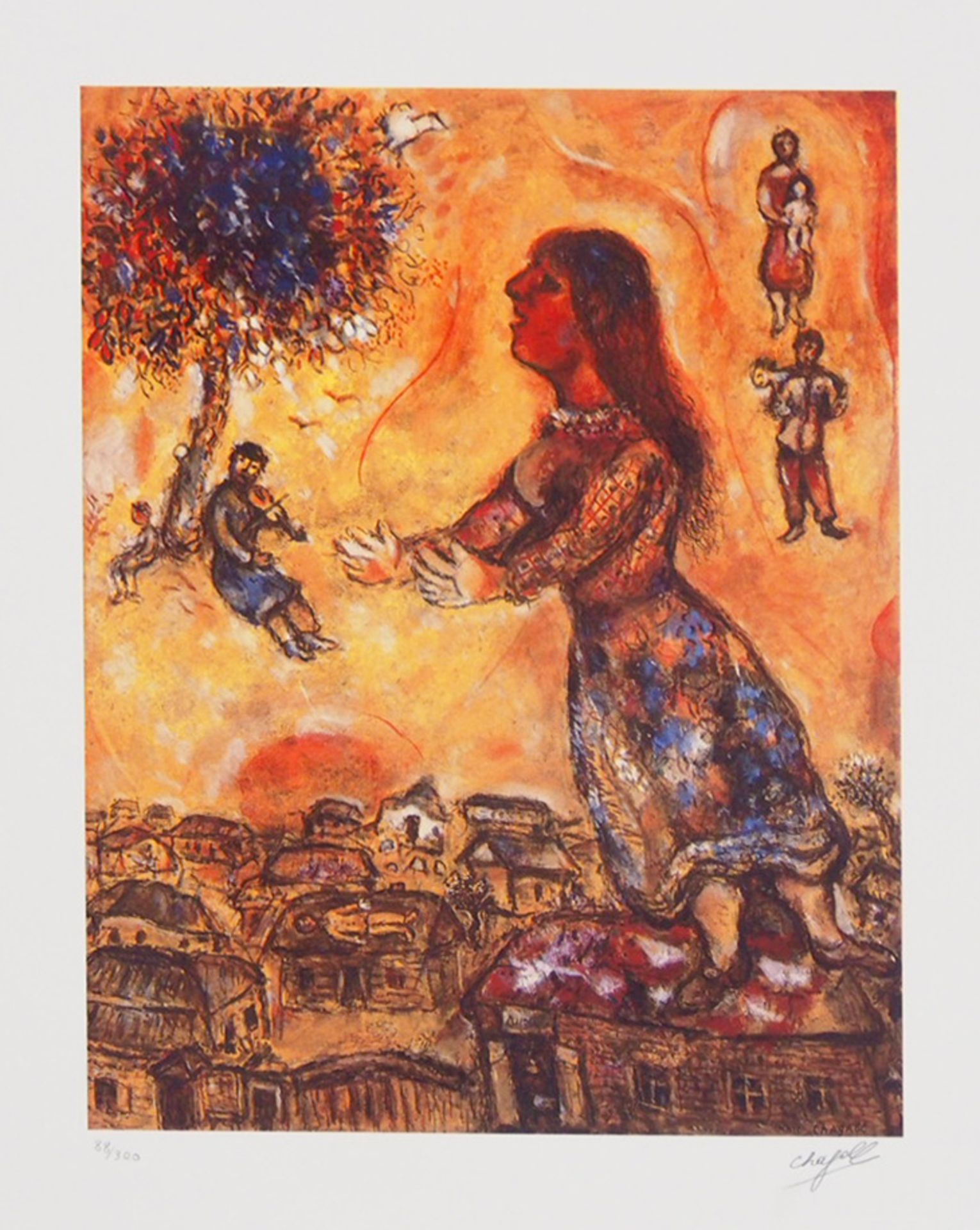 CHAGALL, Marc: Arbre et maisons - Image 2 of 2