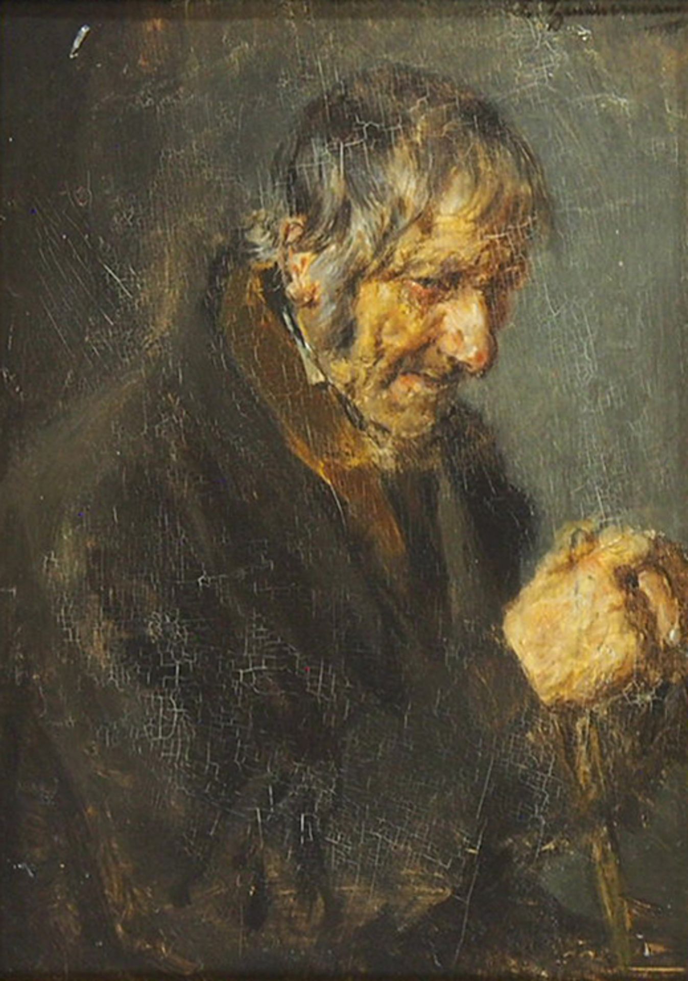 ZIMMERMANN, Ernst: Portrait eines alten Mannes - Bild 2 aus 2