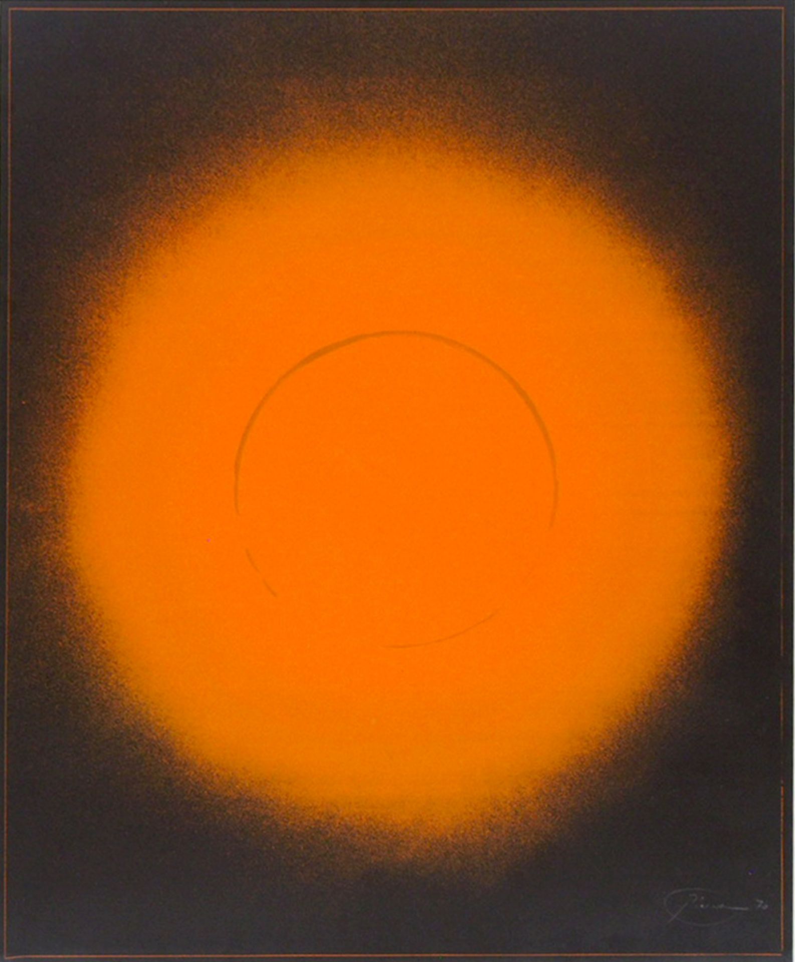 PIENE, Otto: Rote Sonne auf Schwarz - Bild 2 aus 2