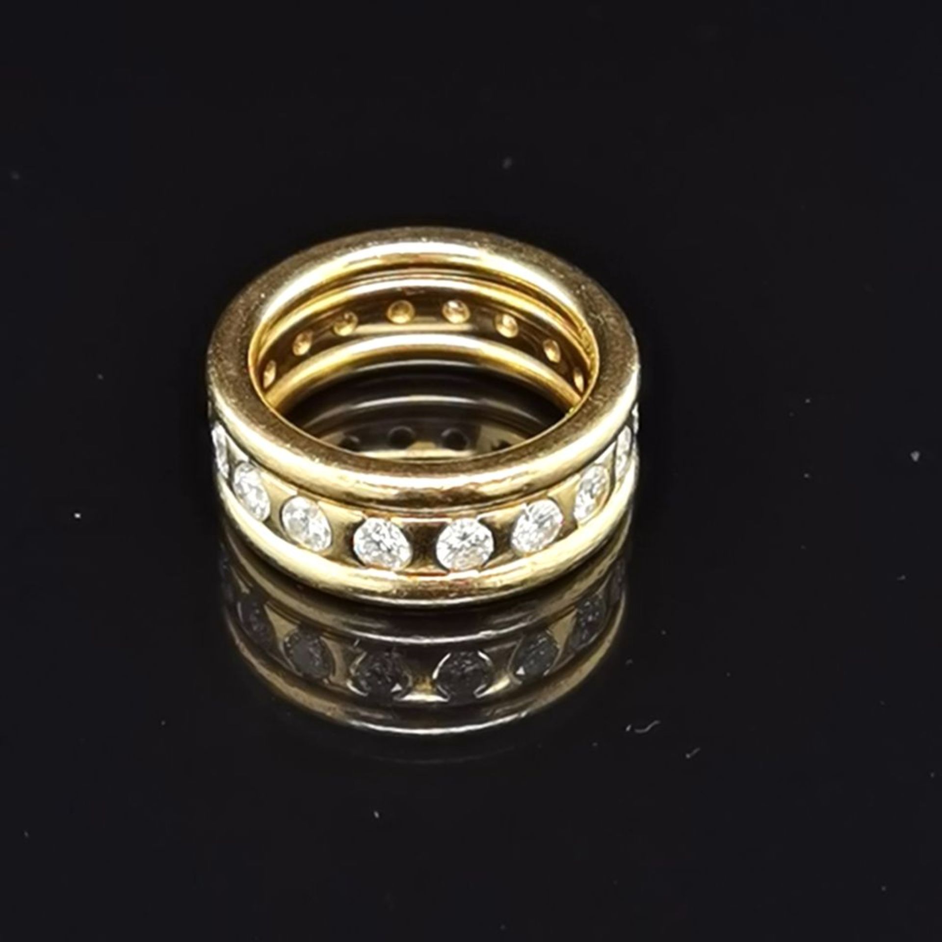 Brillant-Ring-Set, 750 Gelbgold 15,80