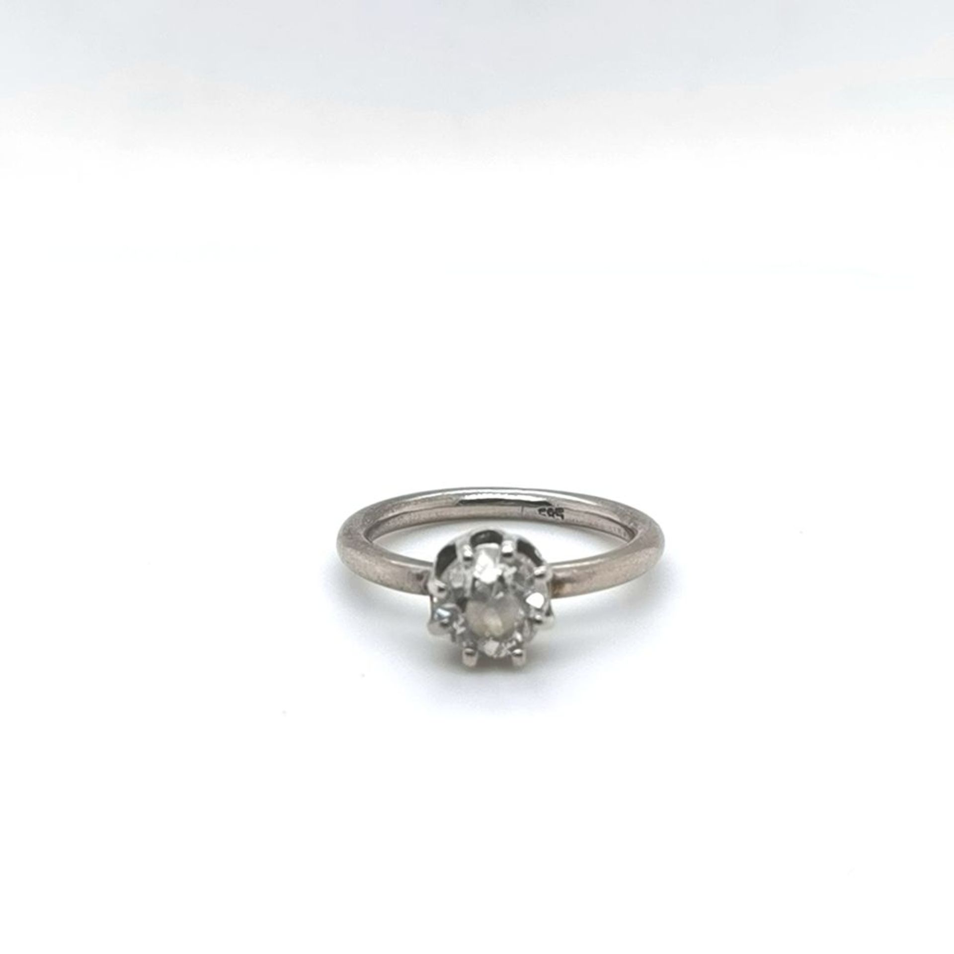 Diamant-Ring, 585 Weißgold 3,8