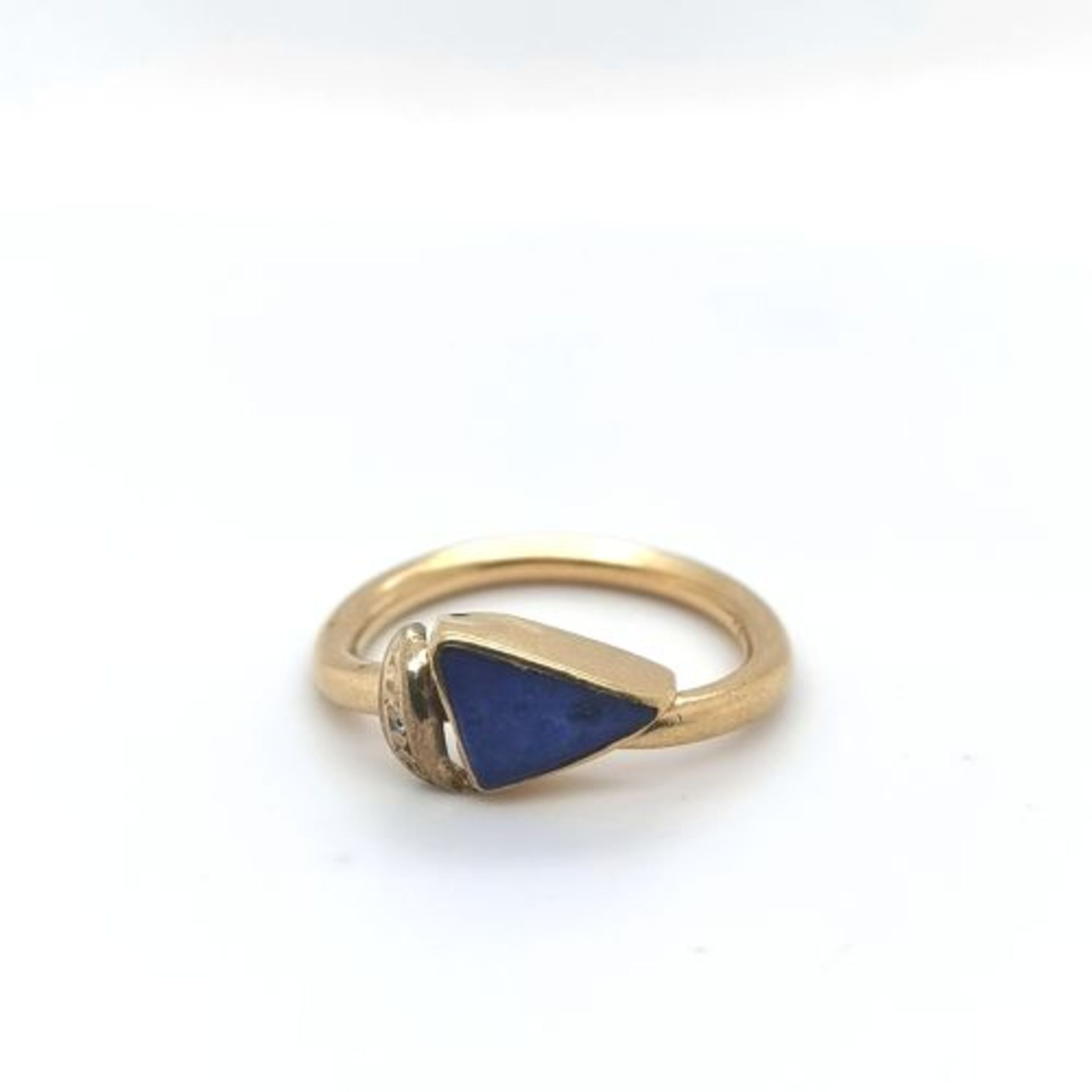 Lapislazuli-Ring, 750 Gold 5