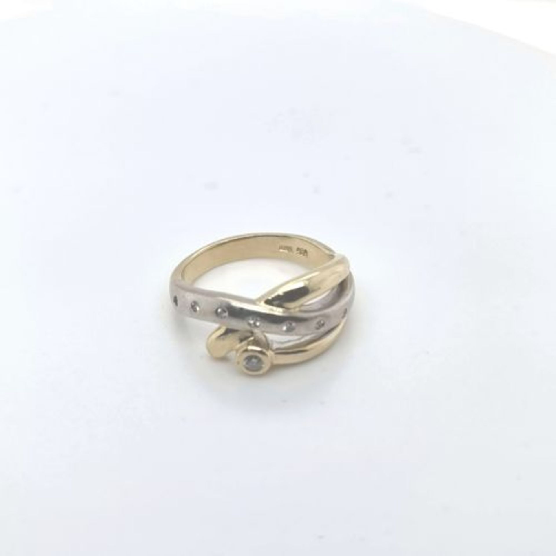 Brillant-Ring, 585 GG/WG 7,2
