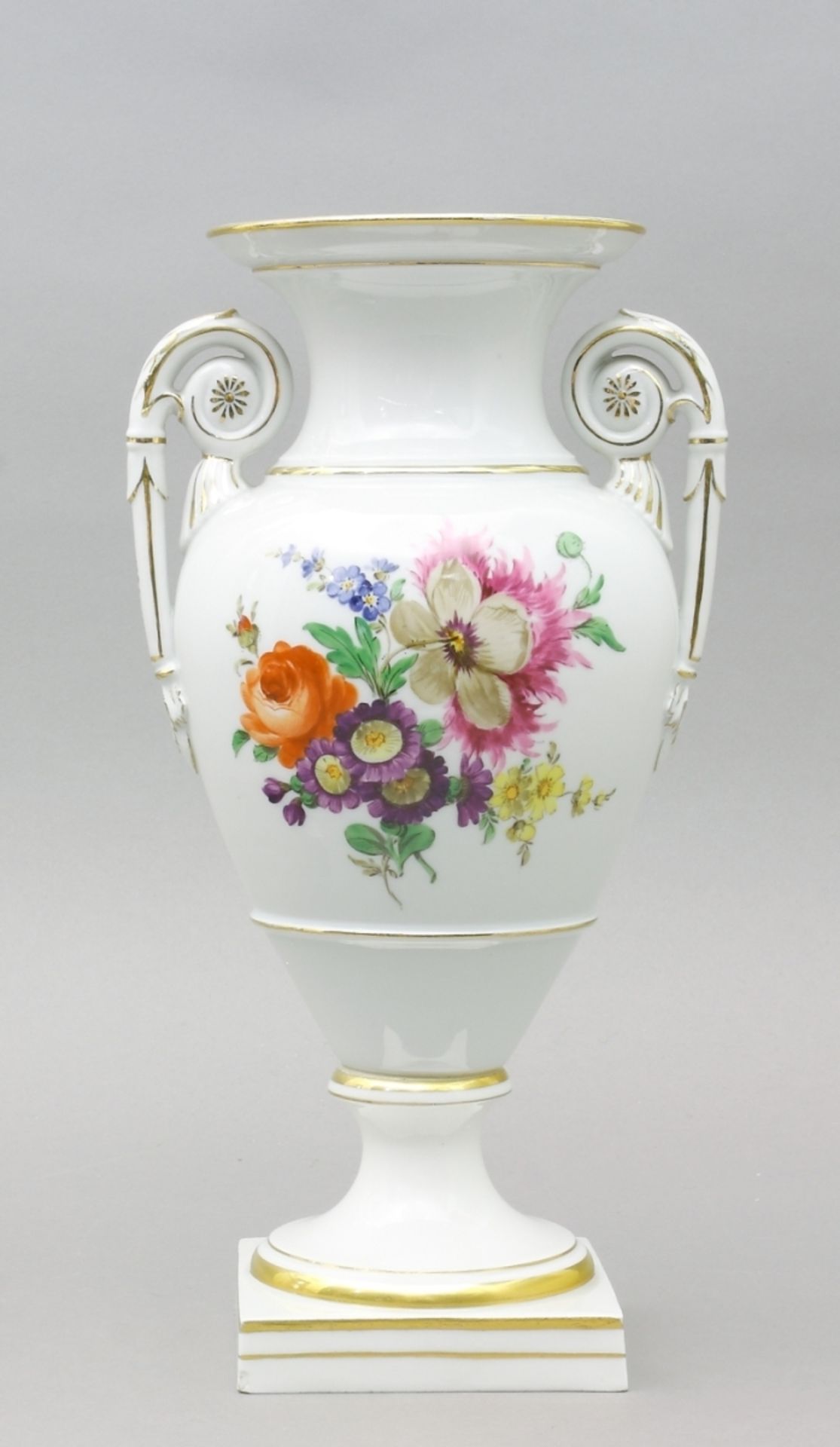 Vase,  Amphorenform, Meissen, nach - Bild 2 aus 2