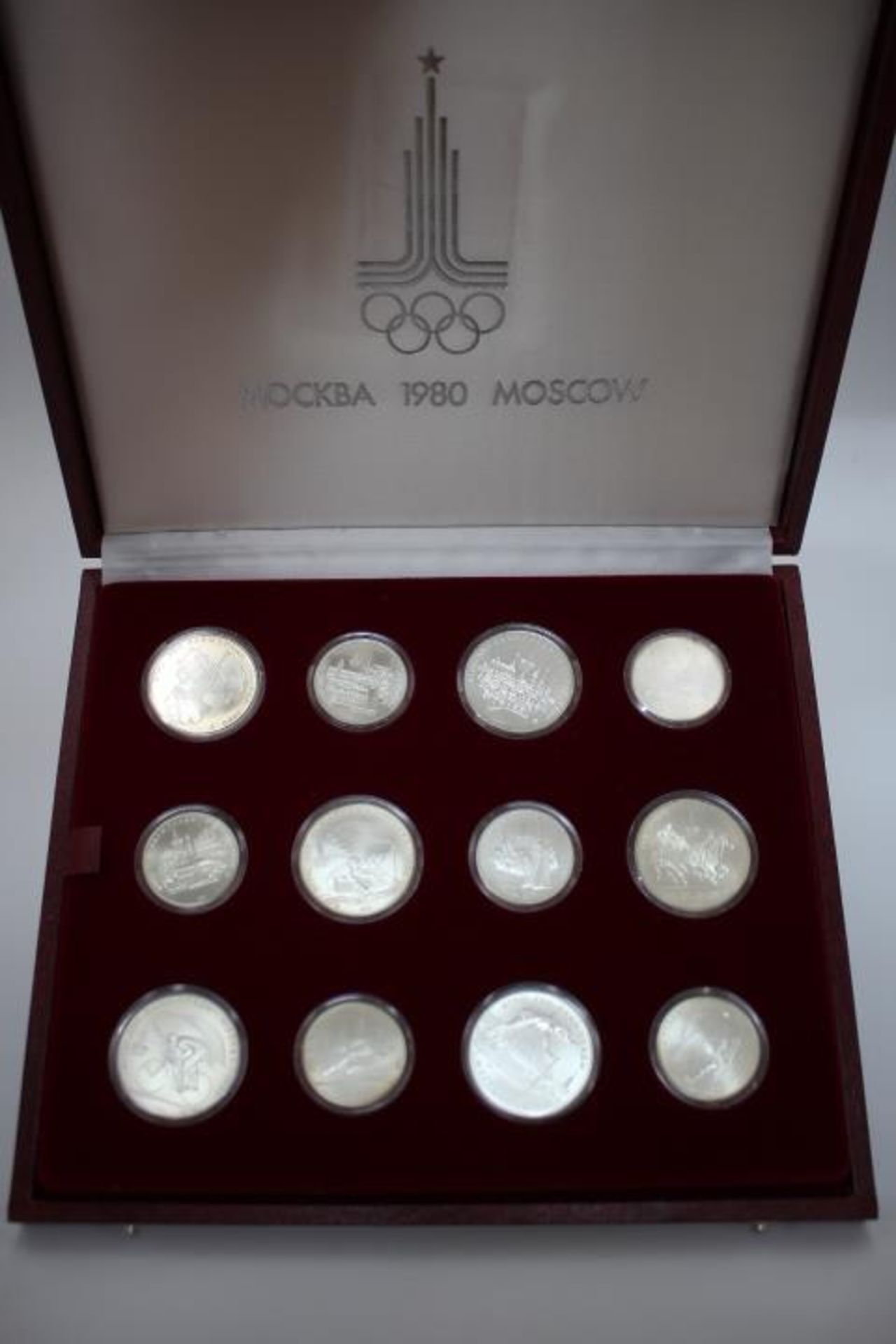 Silbermünzen Moskau 1980 Olympia