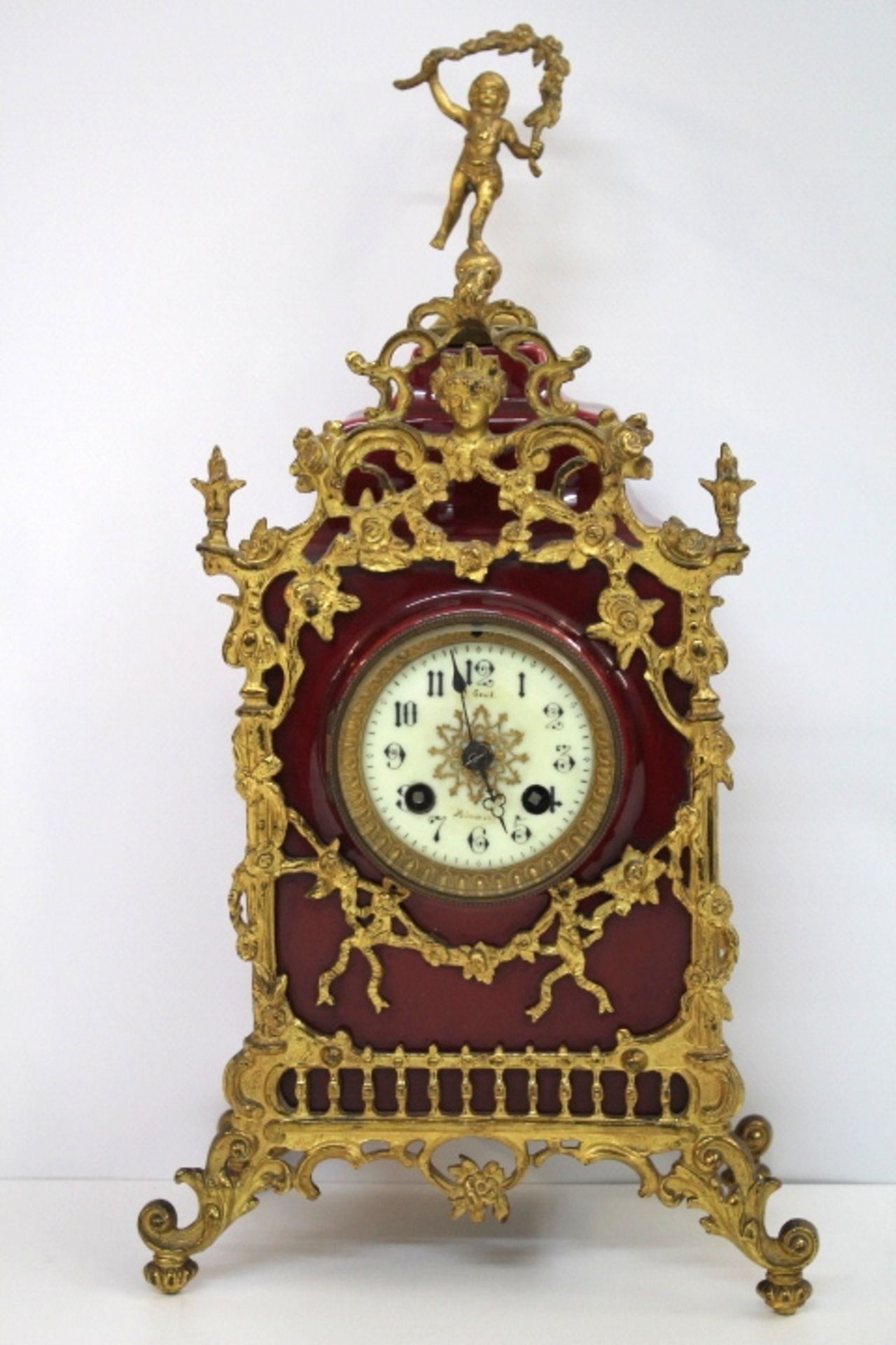 Porzellan Uhr um 1900