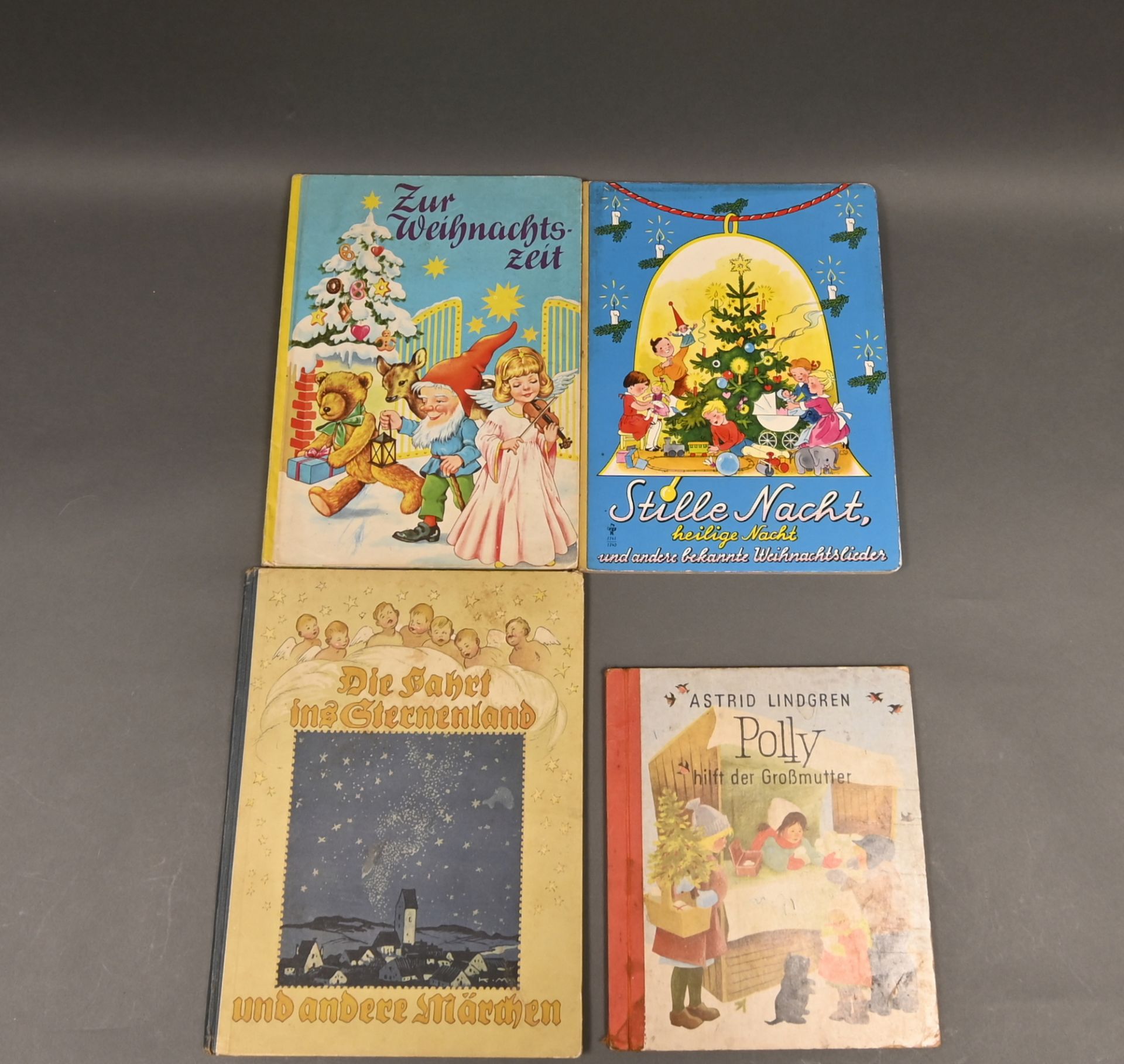 Konvolut 4 Kinderbücher, "Polly hilft der Großmutter A. Lindgren 1959, "Die Fahrt ins
