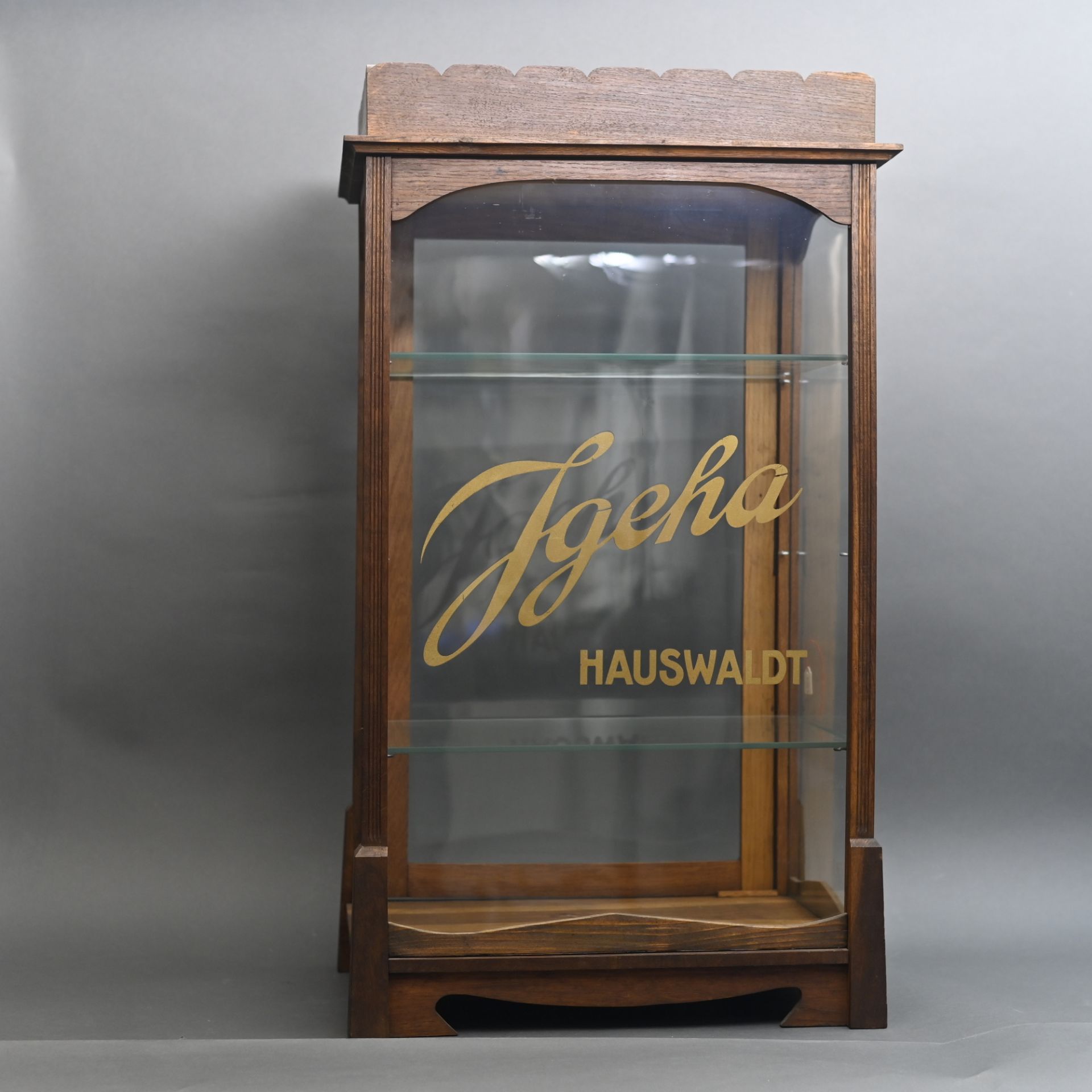 Ladenvitrine Jugendstil, um 1910, Reklamemarke "Wagner-Igeha Cacao-Chocolade Hauswaldt" Magdeburg, - Bild 2 aus 2