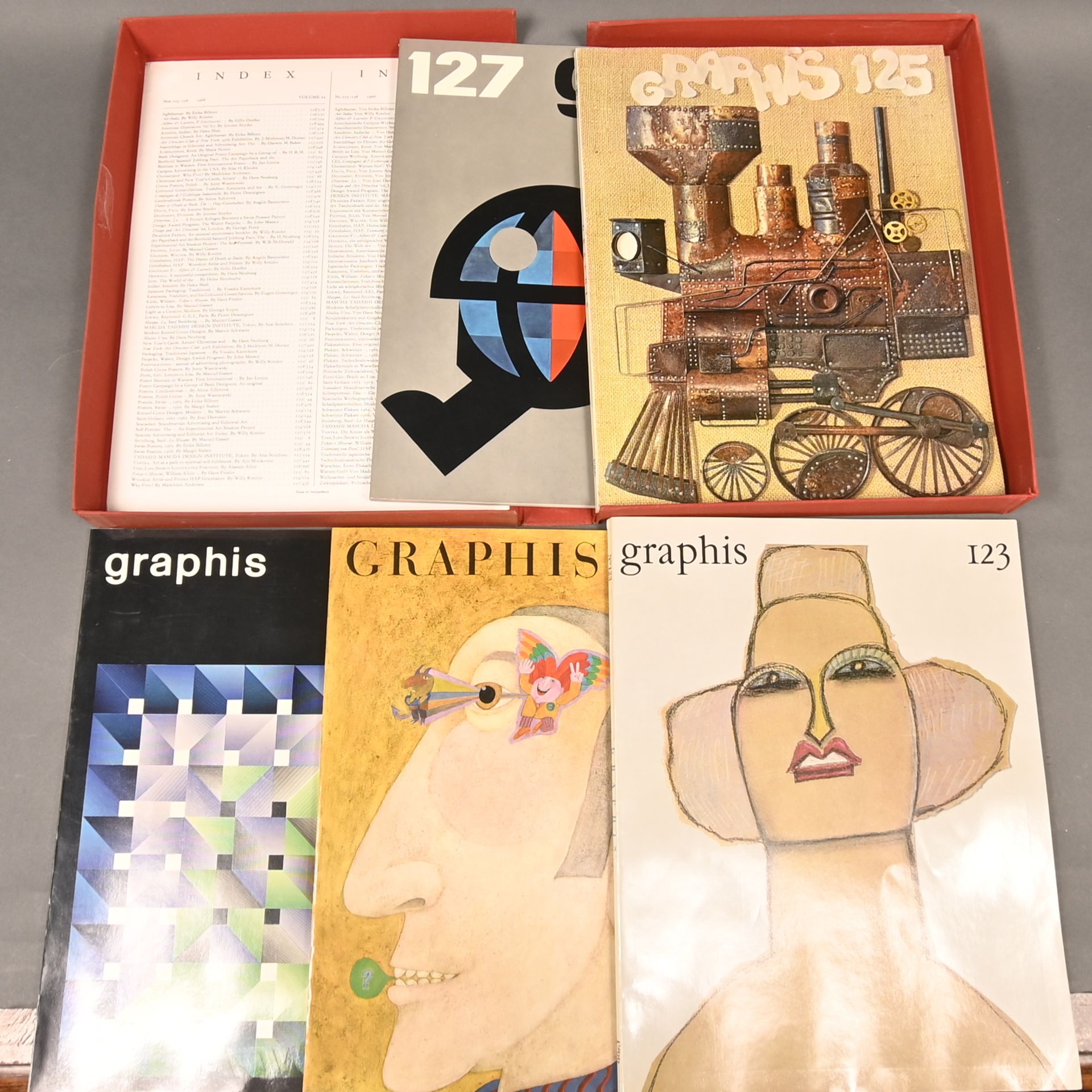 Internationales Jahrbuch für Design und Illustration, Nr. 123,124,125, 127,128, Jg. 1966-1967, im