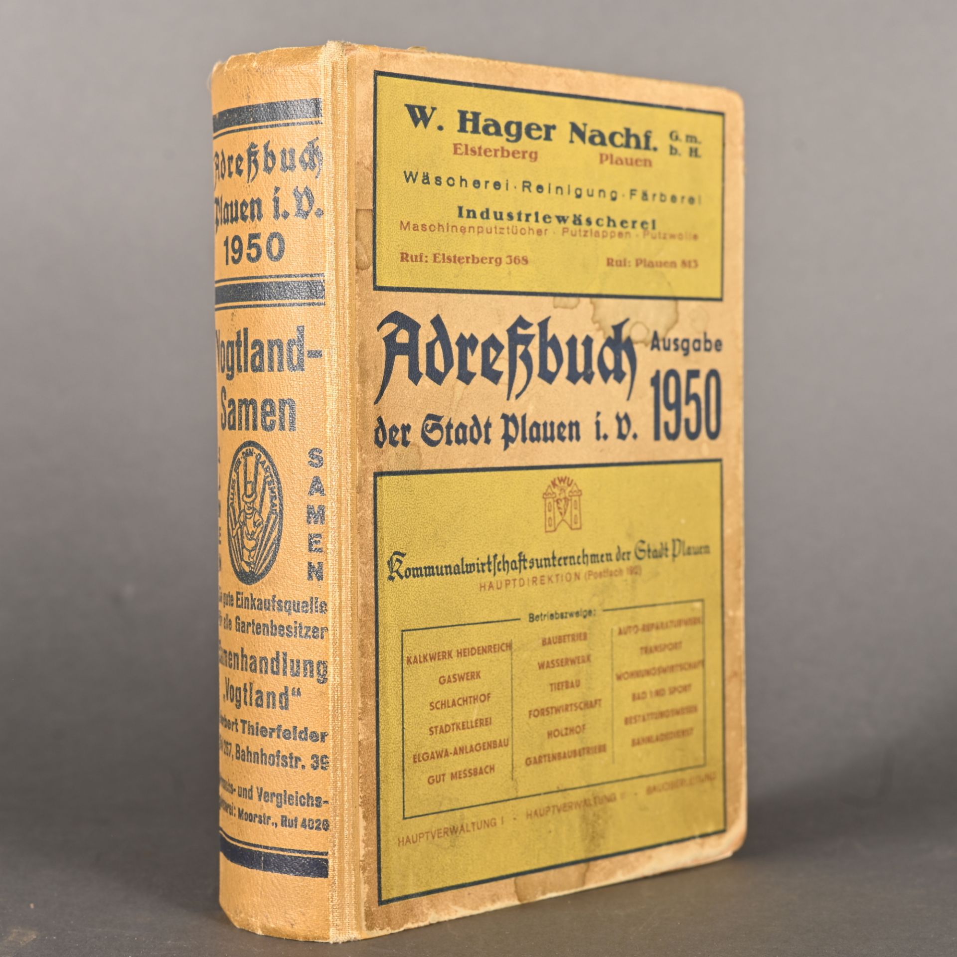 Adreßbuch der Stadt Plauen i.V., 1950, 48. Ausgabe, Druck u. Verl.: F. Neupert GmbH, Plauen i.V.,