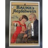 Werbeplakat "Bauke`s Apfelwein", Otto Bauke Erfurt, um 1930