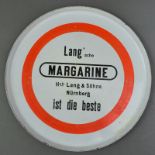 Emaille-Werbetablett "Lang & Söhne/Margarine-Nürnberg"