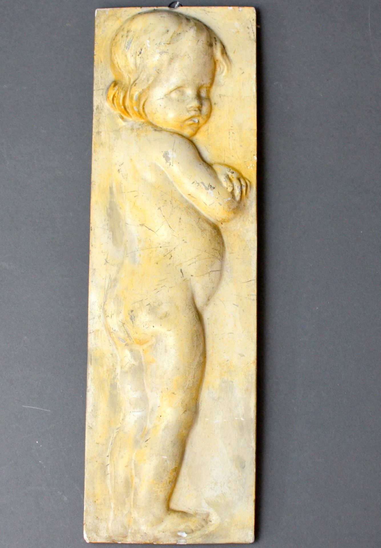 Michael Powolny, Jugendstil -  Reliefplatte Mädchenakt, Entwurf um 1900