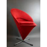 Verner Panton "Cone" Sessel, Dänisches Design, Entwurf 1958