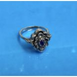 Amethyst-Ring, Silber 935, um 1930, sign. Blachian München,