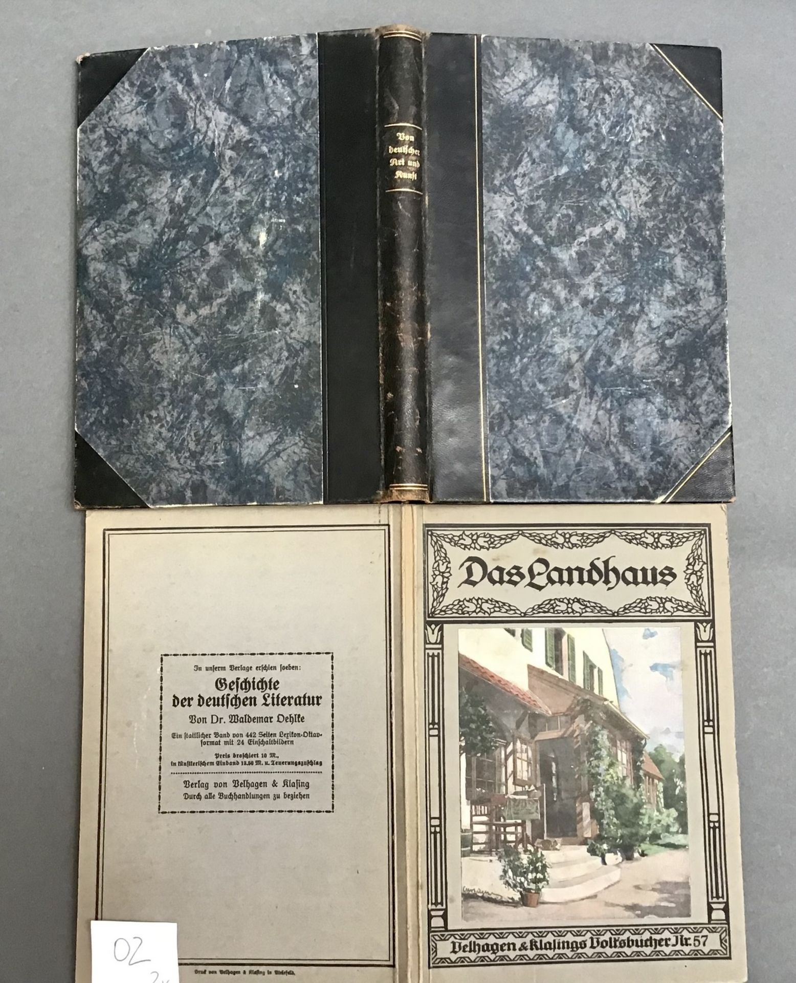 2 Bücher, "Deutschkunde- Ein Buch v. deut. Art u. Kunst" W. Hofstaetter, Verl. B.G. Teubner,