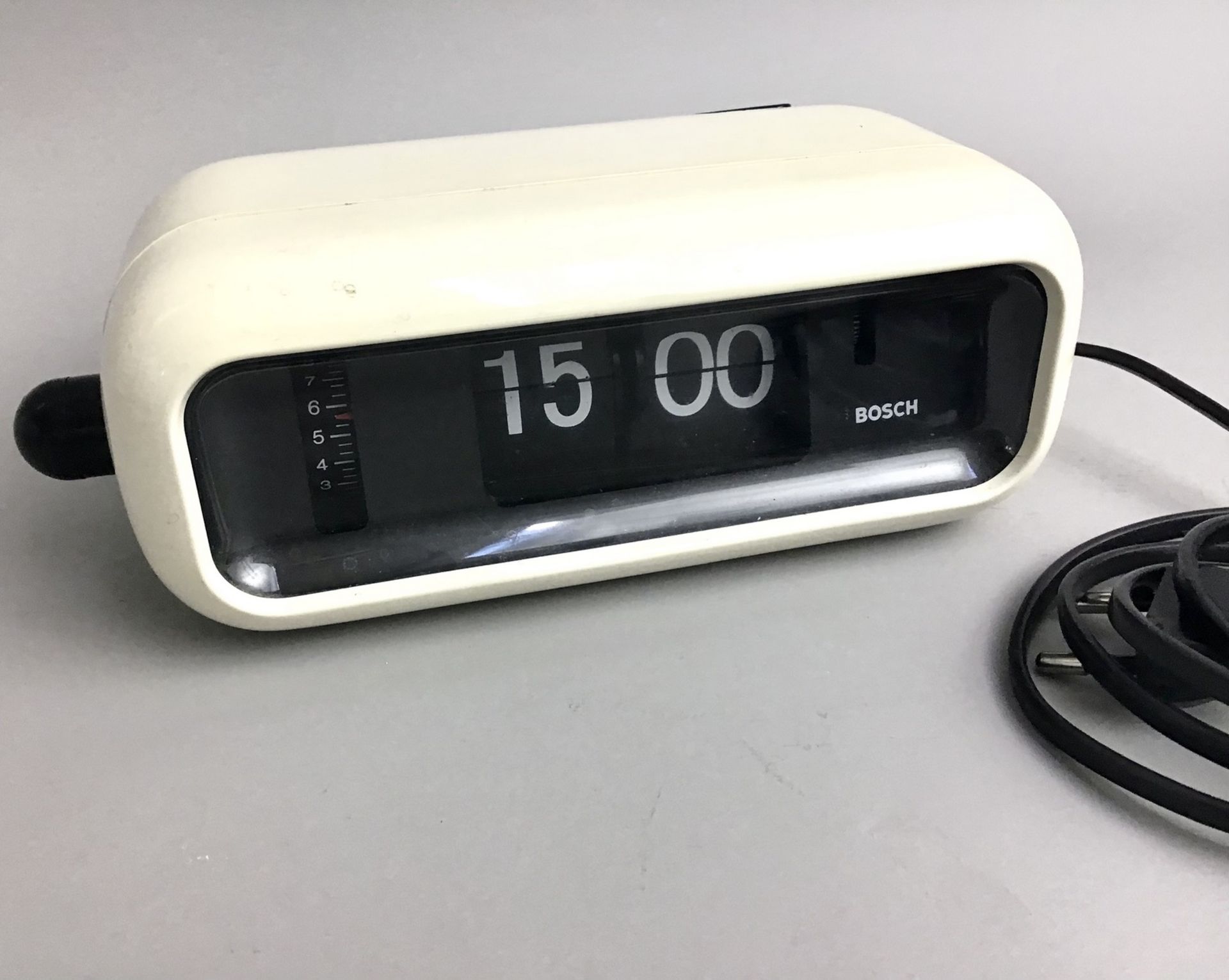 "Bosch" Klapp-Zahlen-Wecker, Design-Klassiker 1971, Flip-Clock