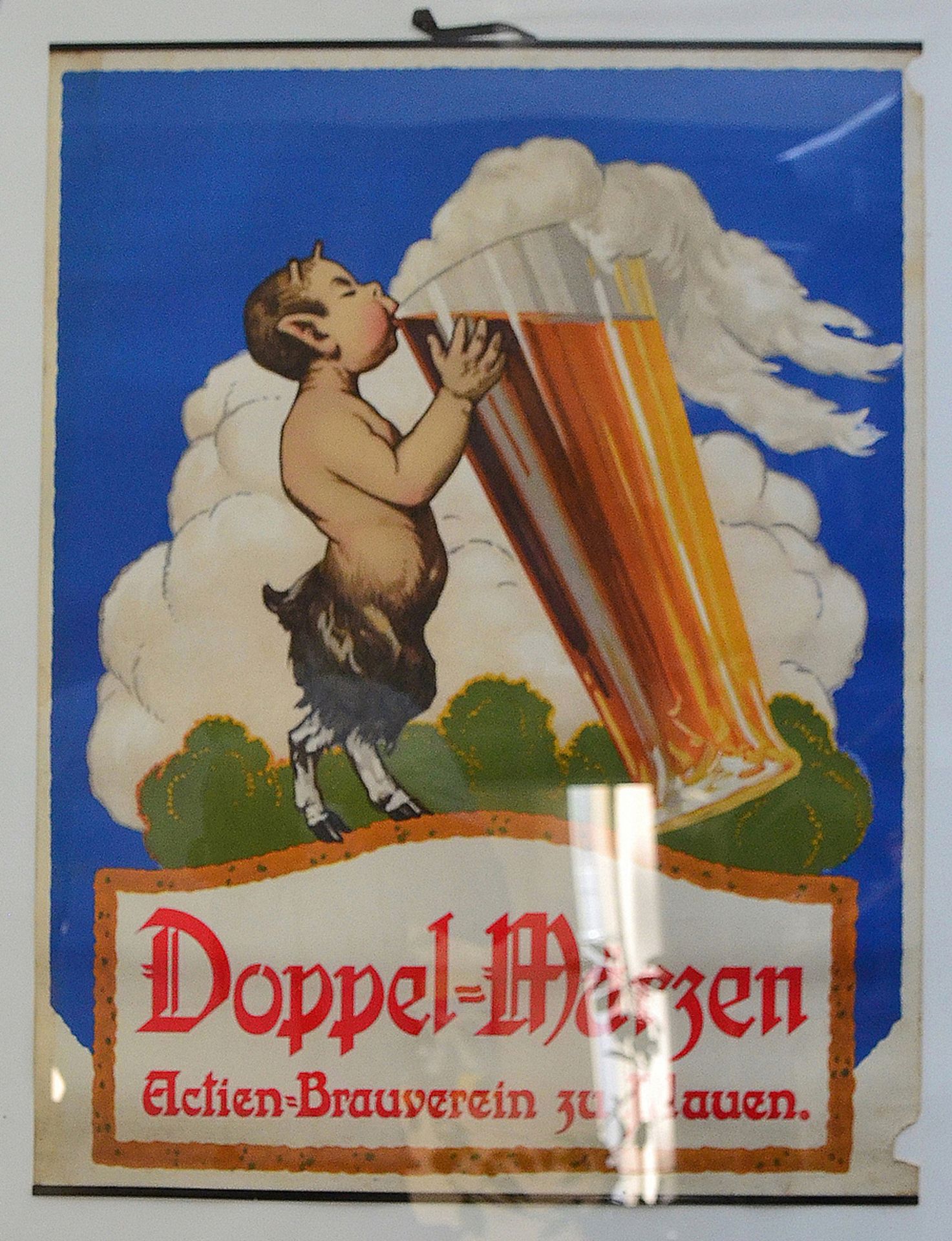 Werbeplakat "Doppel-Märzen" Actien-Brauverein zu Plauen um 1930