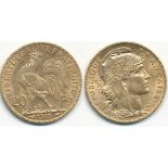 Frankreich 20 Francs 1913 Gold