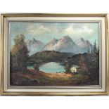 I. Wirtz, Maler d. 20. Jh. "Toblacher See", Südtirol, Öl/Leinwand, sig., 50 x 70 cm