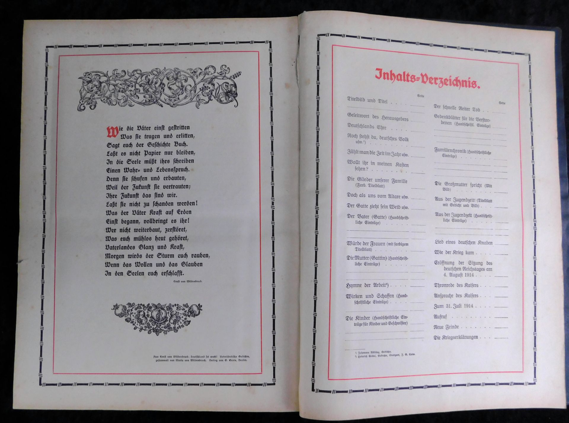 Großes Ehrenbuch 1914, Familienstammbuch, Verlag Joh.E.Hubens, Diessen/München - Bild 6 aus 7
