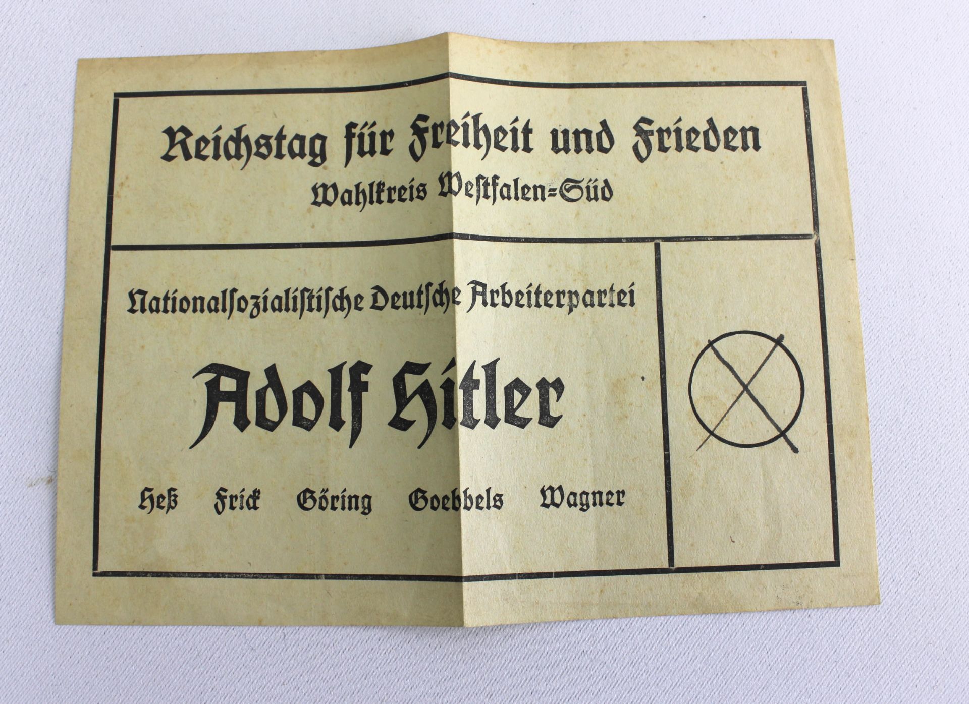 3. Reich, Propaganda, Wahlzettel und Flugblatt der NSDAP, Wahl 29.März 1936 - Image 3 of 3
