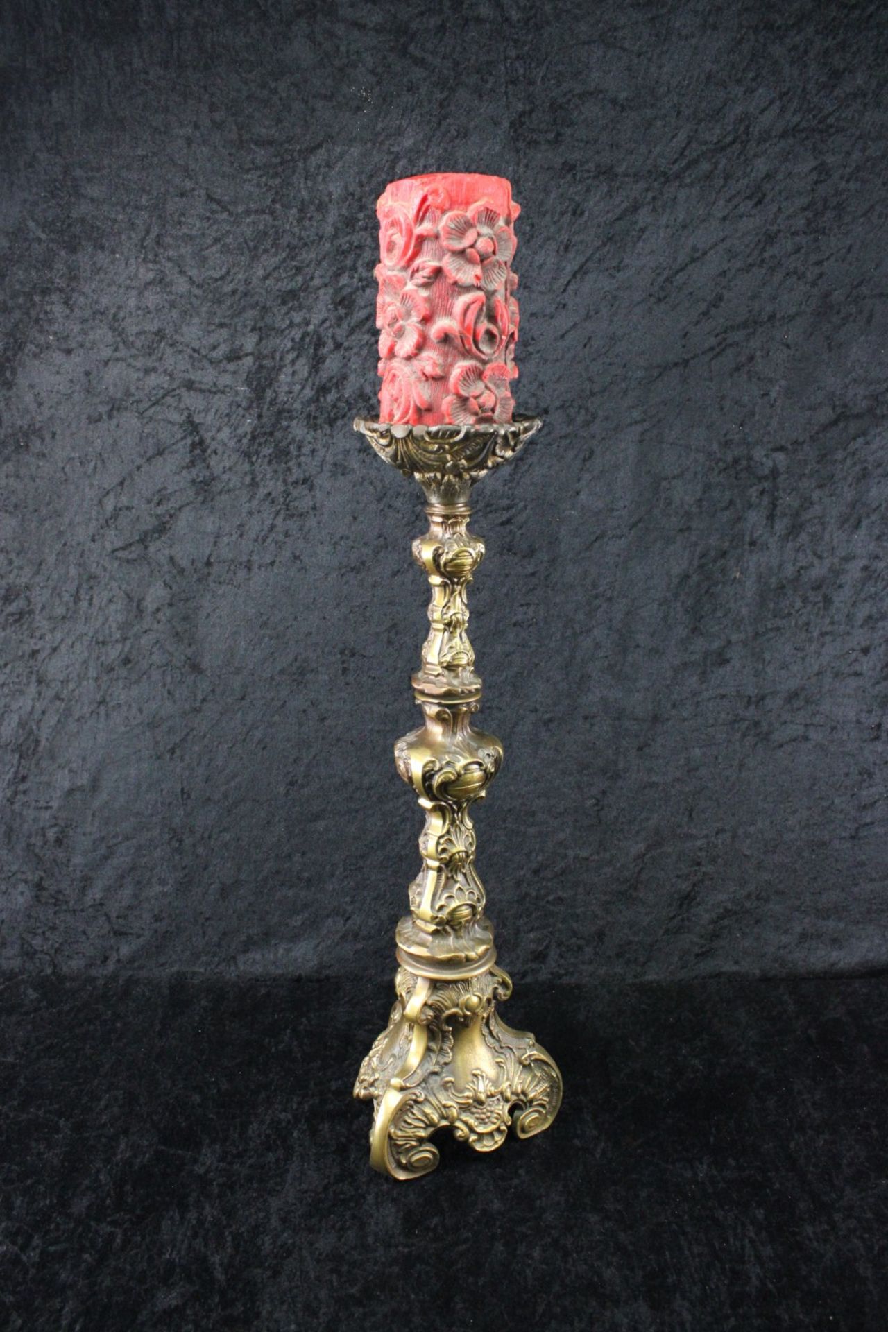 Konvolut Tischlampe, Aschenbecher, Kerzenleuchter, Bronze massiv, 2.H.20.Jh. - Bild 6 aus 10