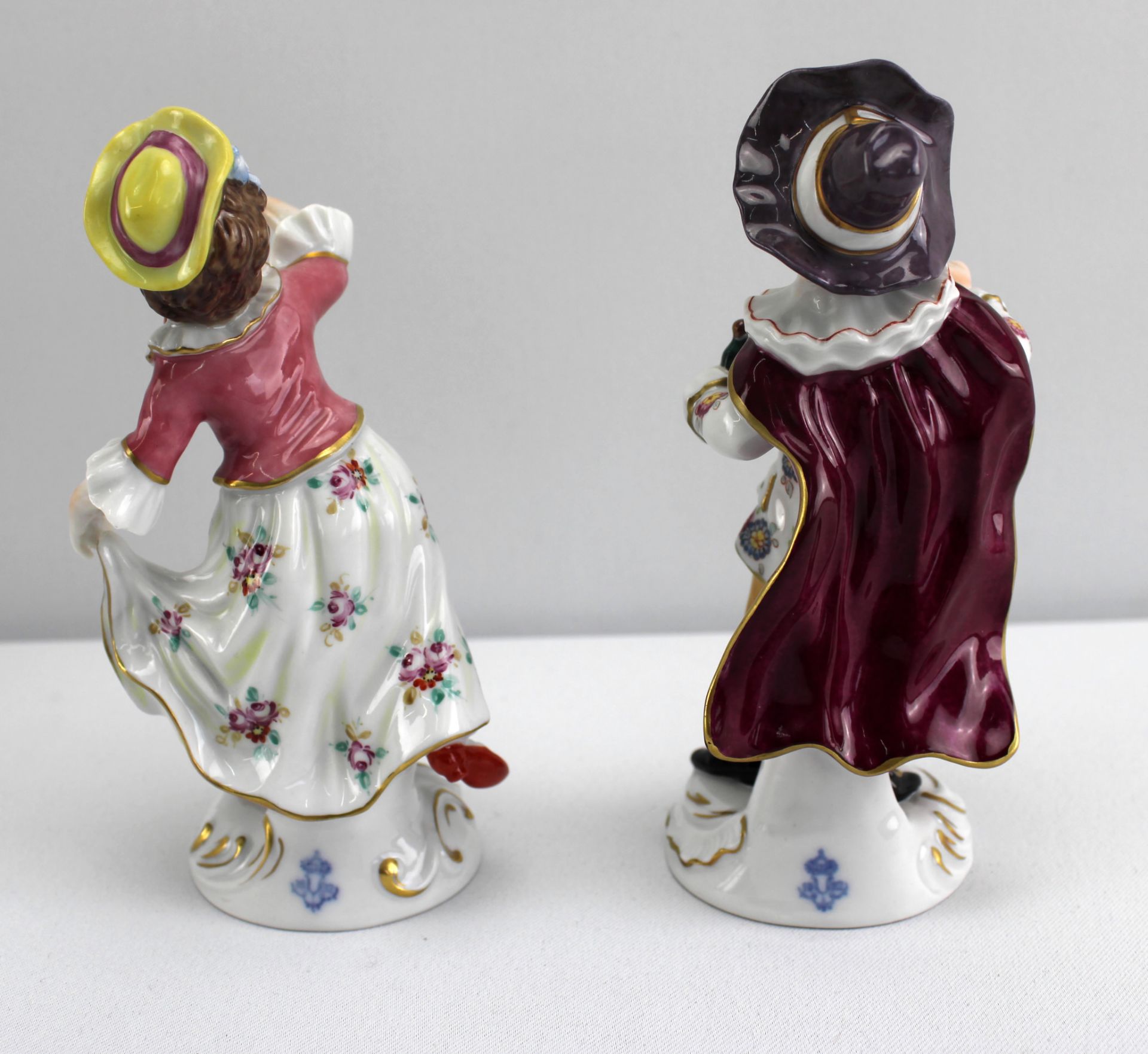 Zwei Porzellanfiguren der Commedia dell´arte, Heinz Schaubach/VEB Porzellanfabrik Unterweißbach - Image 4 of 6