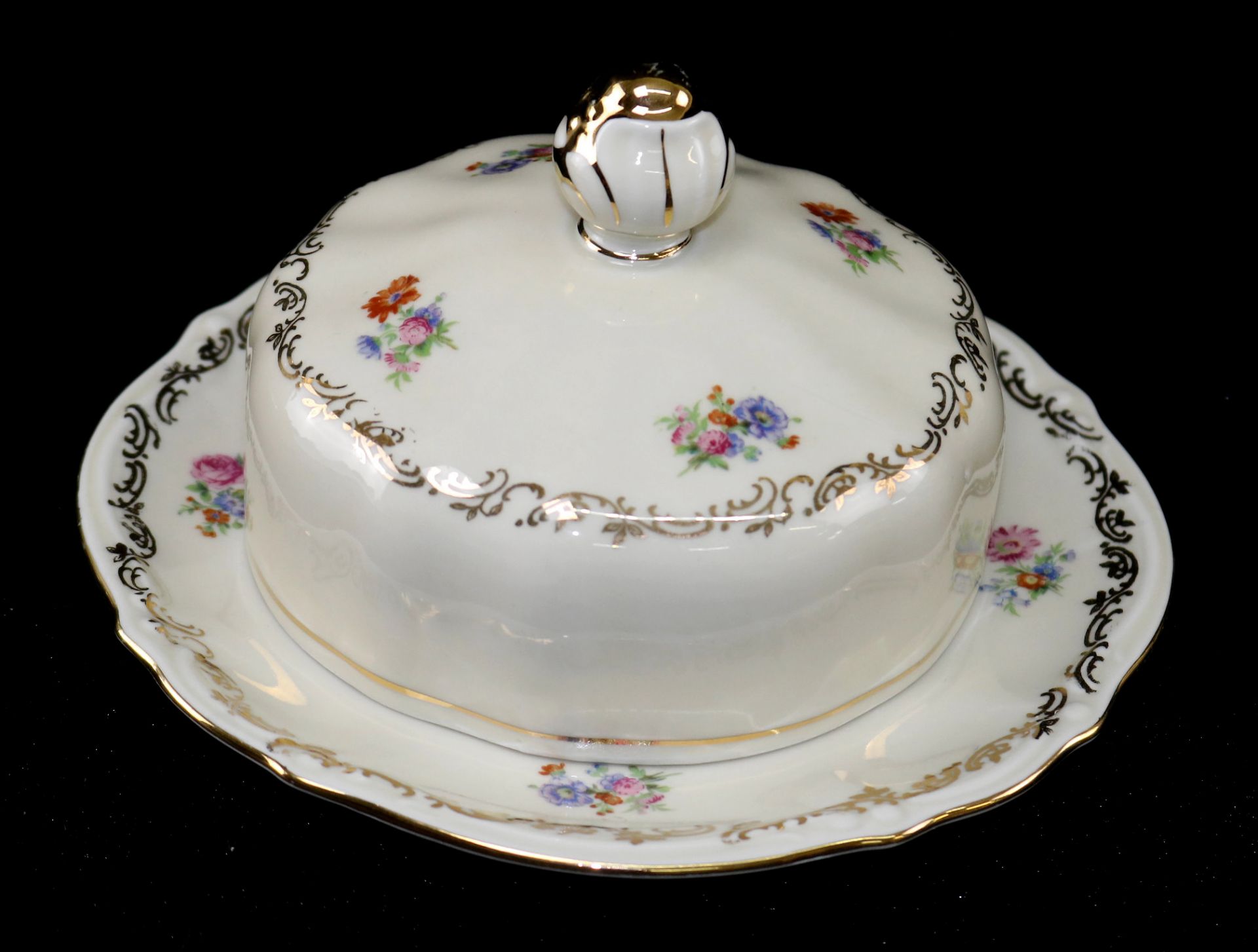 GH Bavaria, Service 4-tlg., Kaffeekanne, Sauciere, Deckelterrine, Butterdose, 1930er Jahre - Bild 3 aus 5